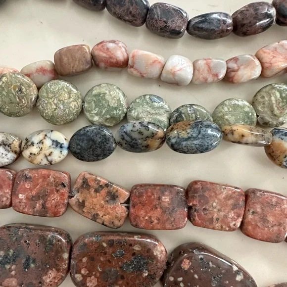 Natural Jasper & Stone Bead Strand Lot – 6 Strands – 15” Each - Picture 9 of 9